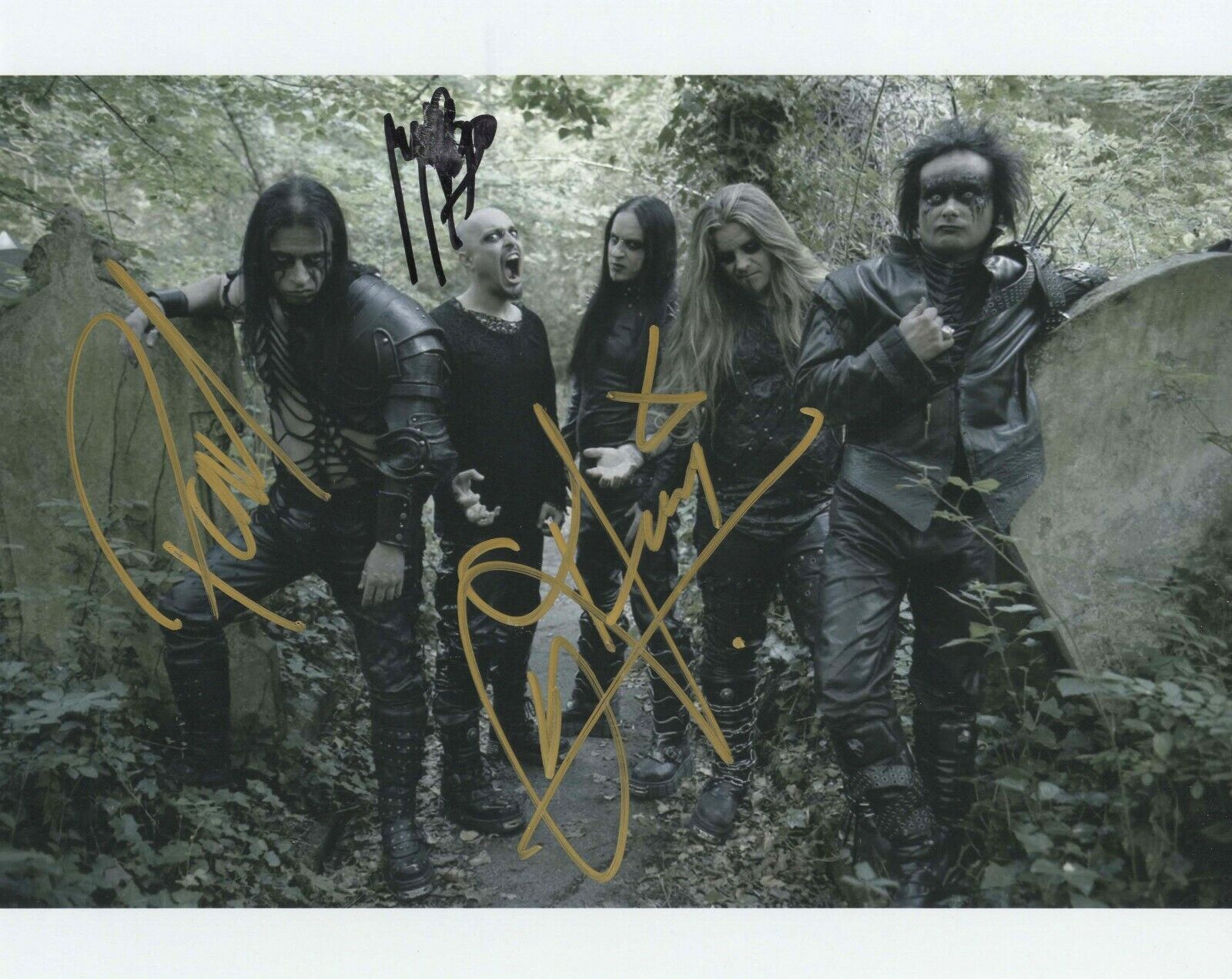 Cradle Of Filth REAL hand SIGNED Photo Poster painting #4 COA by Dani Martin & Paul