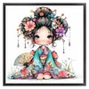 Cartoon Japanese Geisha-11CT Stamped Cross Stitch 40*40cm