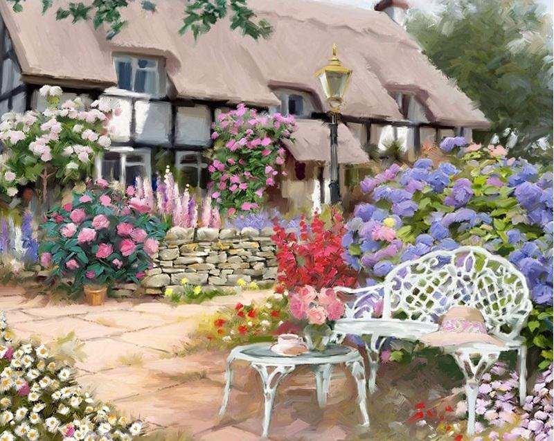 

House Flower – Paint By Numbers - 40*50CM, 501 Original