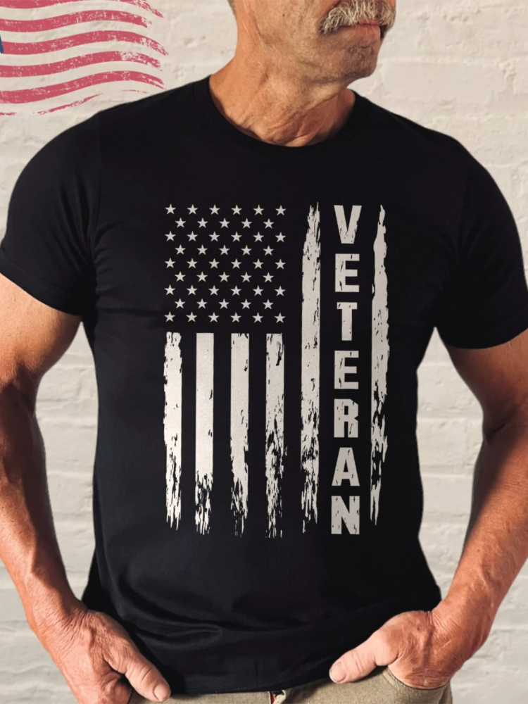 Comstylish Veteran Flag T-Shirt