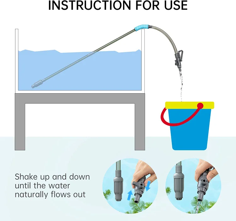 CHERLAM Fish Tank Cleaning Tools, 6 in 1 Multifunctional Aquarium Gravel  Vacuum for Aquarium Cleaner,Algae Remover for Turtle Tank, Betta Fish Tank  Accessories : : Pet Supplies