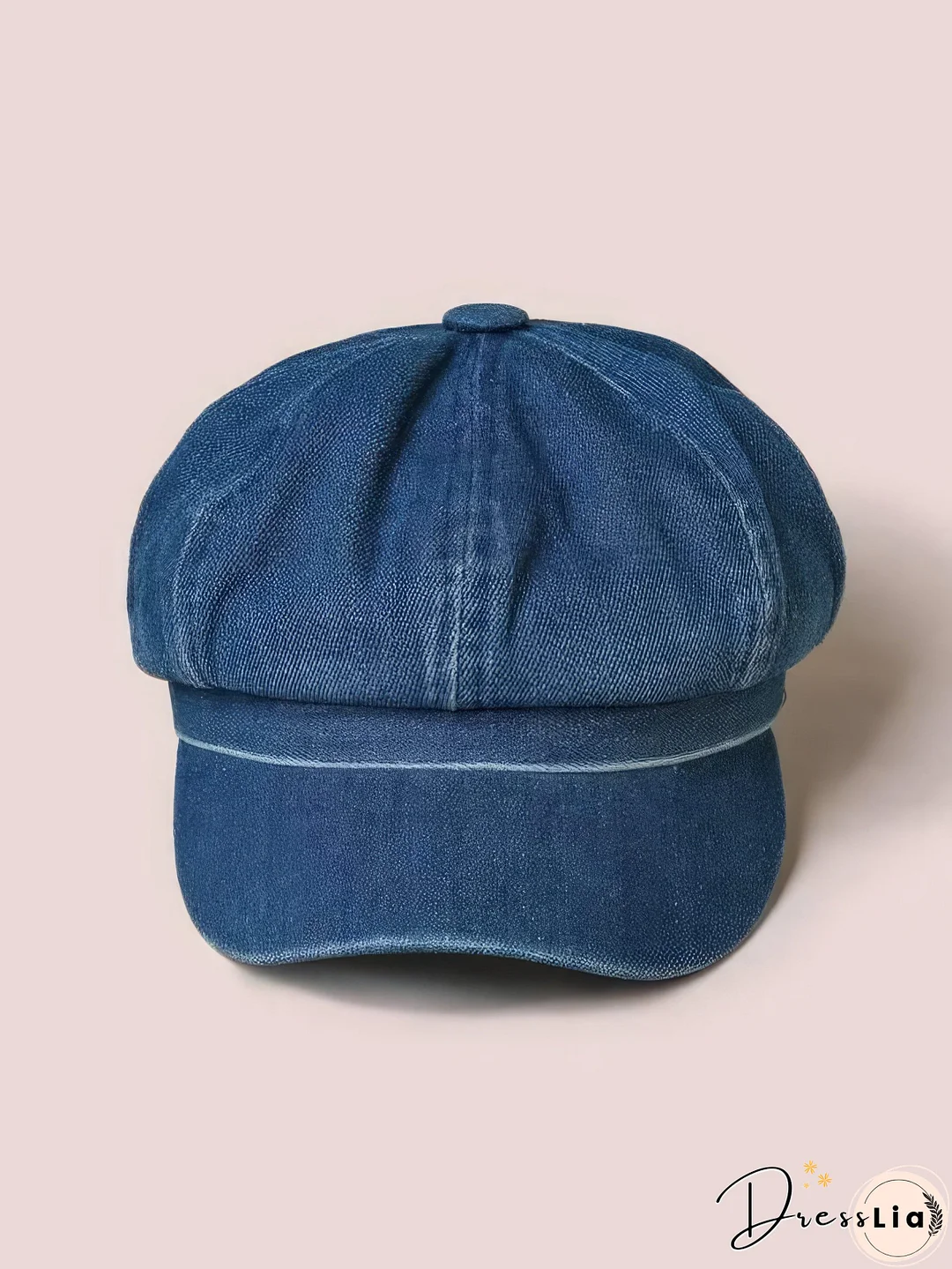Washed Denim Eight-Panel Cap