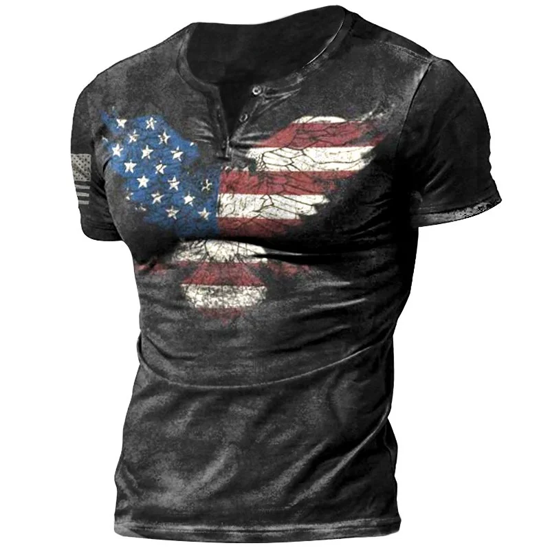 Men's Freedom Eagle Print Short Sleeve T-Shirt