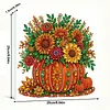 Pumpkin Framed Special Shape Diamond Painting Kit 25x25cm for Adults