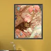uk.everydayedeals (Limited Stock)Diamond Painting - Round AB Drills - Literary Retro Girl(45*55cm)