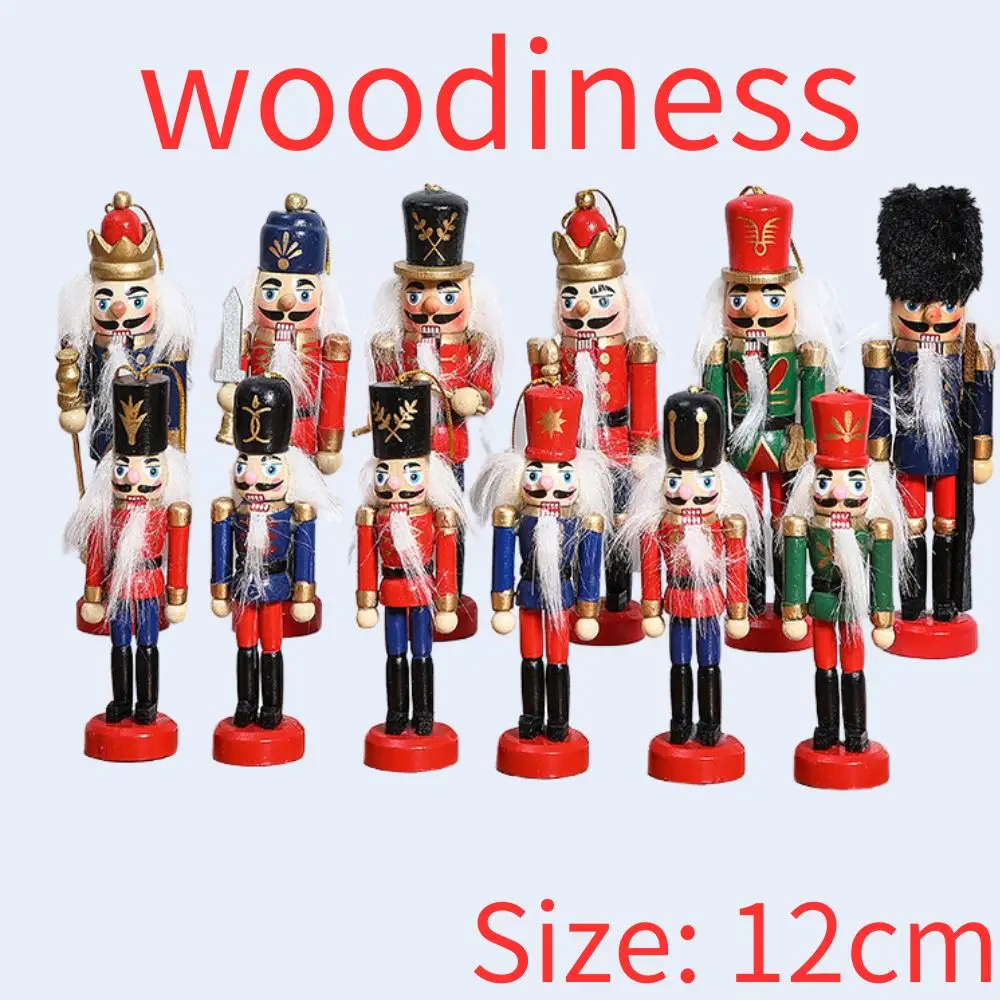 Tegooe Classic Wooden Nutcracker Soldier Miniatures - Christmas Desktop Ornaments