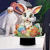 Easter Bunny Eggs DIY Diamonds Painting Table Lamp Diamond Art Light Ornament Kit