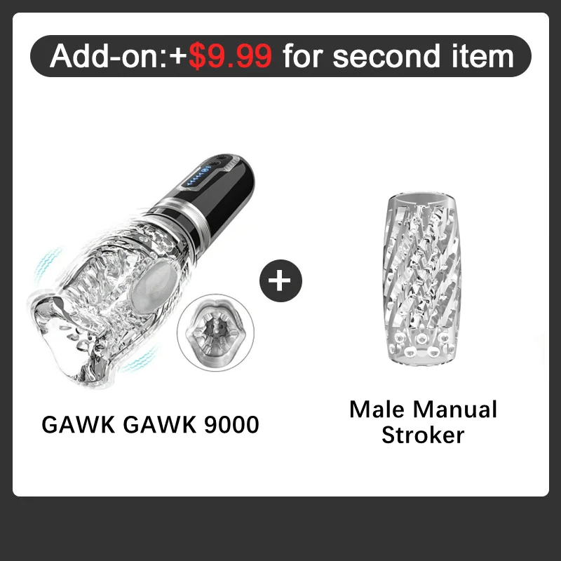 Gawk Gawk 9000 Advanced Blowjob Masturbator 7 Vibration 5 Rotating Thrust Modes