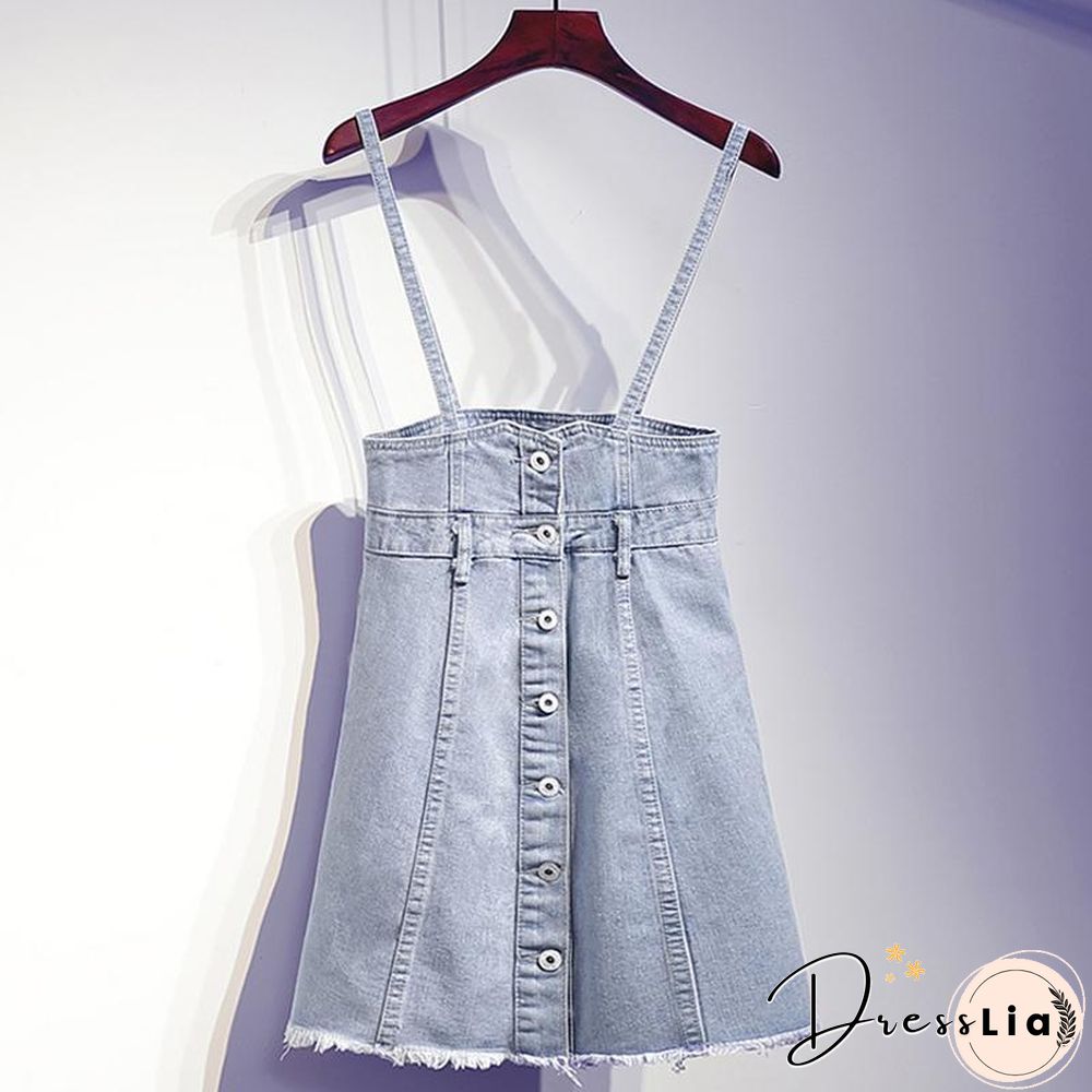 Sweet Chiffon Tee+Denim Skirt P15755