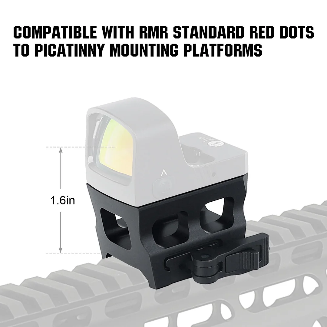 ohhunt® Red Dot Mount Picatinny Quick-Release High Riser Mount Compatible with Trijicon RMR/SRO/Holosun 407C/507C/508T