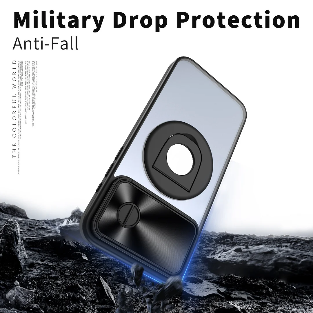 Suitable for iPhone 15/14 series invisible bracket skin-friendly magnetic sliding window phone case