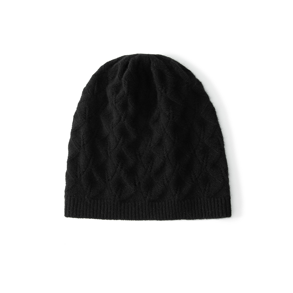 100% Cashmere Slouchy Beanie Twist Flower REAL SILK LIFE