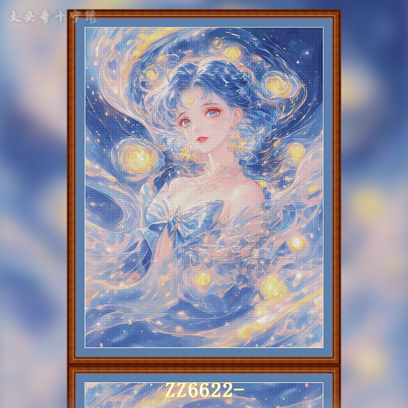 【ZZ6622- Sailor Moon Mercury】 Painting Fairy Cross Stitch