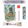Cat and Bird Full DIY 5D Round Drill Diamond Art Kits Large Size 40*60cm Diamond Dots Paintings Picture Arts Craft Diamond Crystal Rhinestones Painting Kits for Adults/Beginners Gift Idea Home Decor