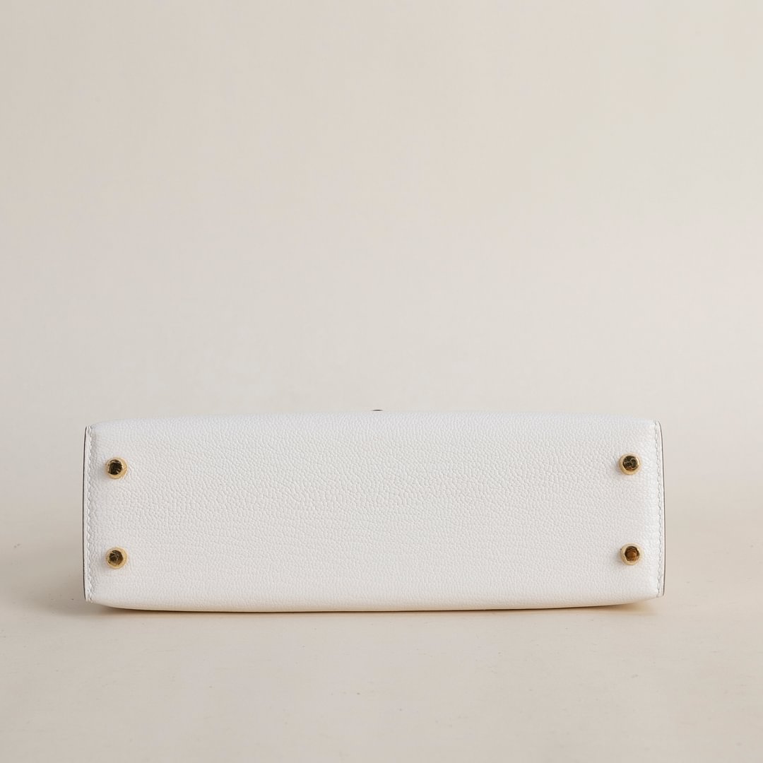 Mini Kelly II Chevre 10 Craie  GHW