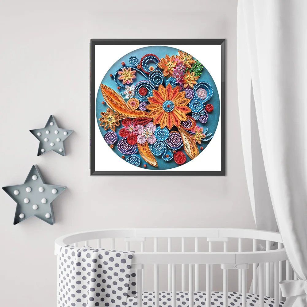 Diamond Painting - Partial Special Shaped Drill - Flower(Canvas|30*30cm)