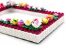 Bloom Flower DIY Building Block Photo Frame Kit,Creative Handmade Assembled Photo Frame Handmade Craft Gift Home Tabletop Display Decor