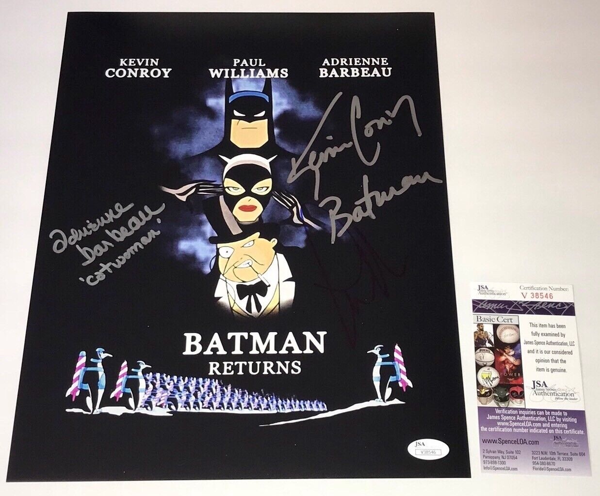 KEVIN CONROY Batman Animated Series Cast X3 Signed 11x14 Photo Poster painting JSA COA