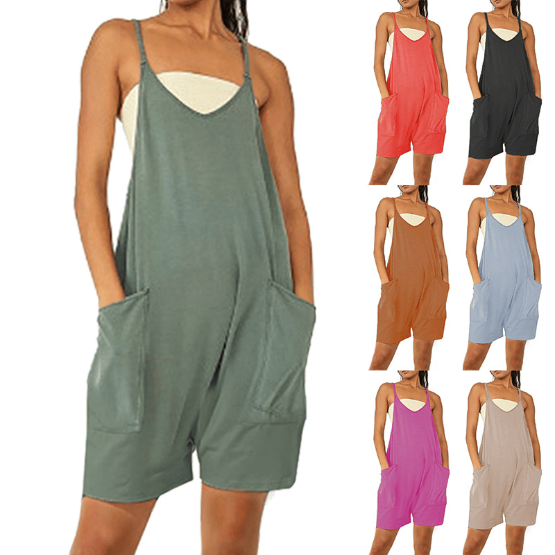 Sleeveless Romper with Pockets(Buy 2 Free Shipping)