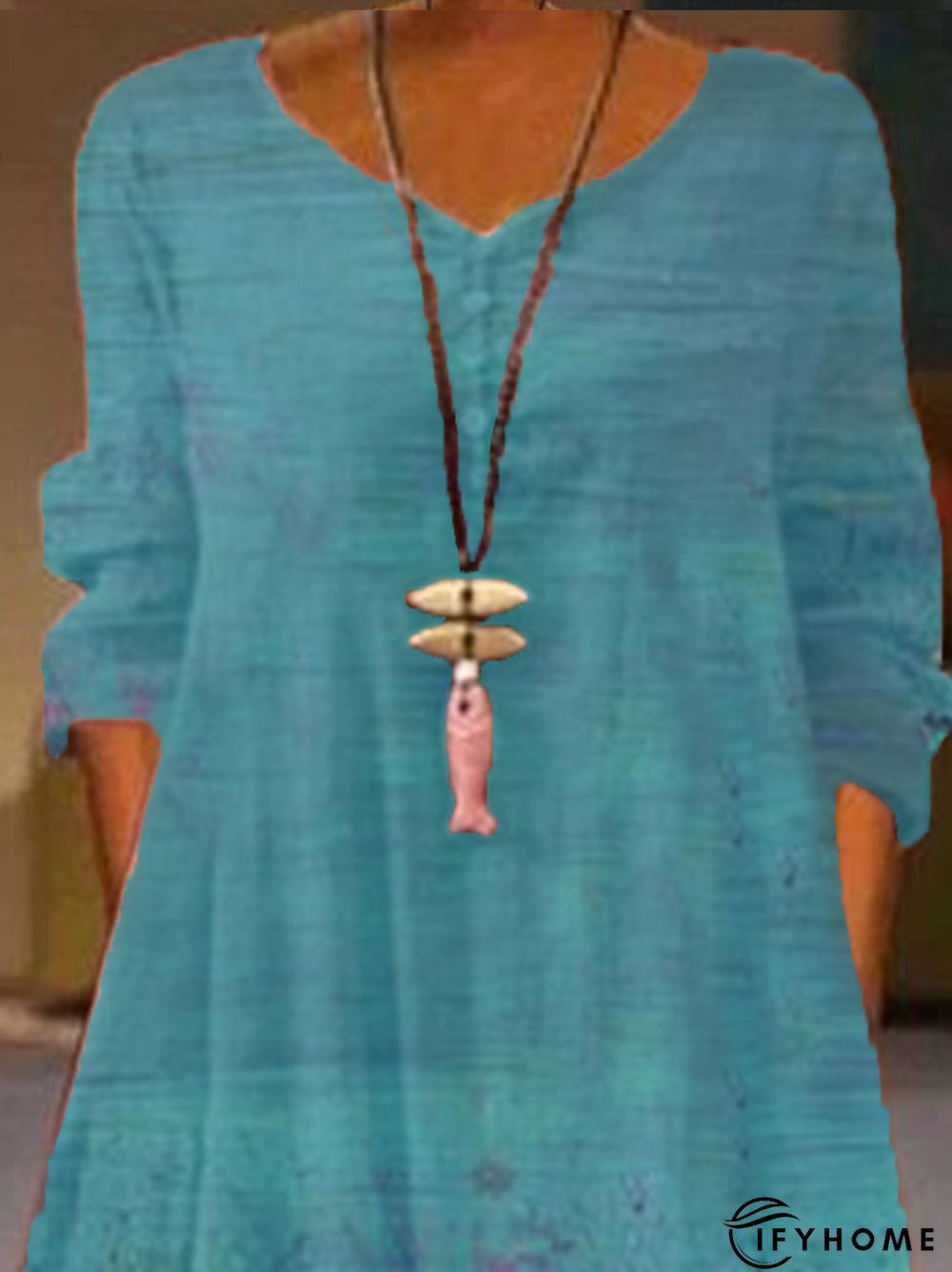 New Women Chic Plus Size Vintage Holiday Casual Floral V Neck Boho A-Line Weaving Dress | IFYHOME