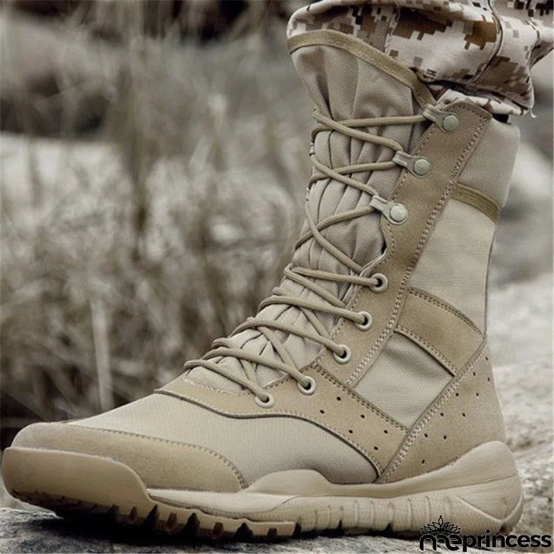 New Casual Lightweight Outdoor Climbing Shoes Training Army Boots