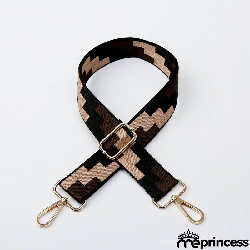 Women Fashion Color Block Adjustable Decompression Replacement Long Strap Bag Accessories