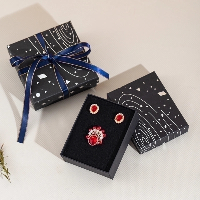 Minimalist Starry Sky Paper Jewelry Boxes