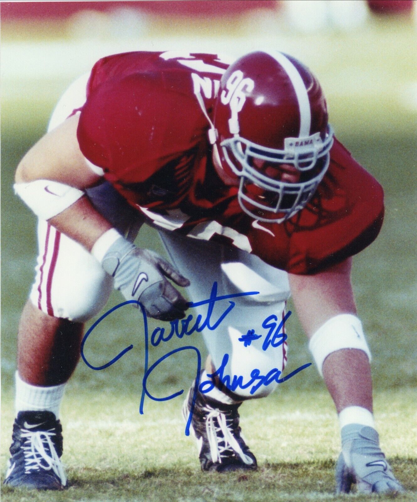 Jarrett Johnson Alabama Crimson Tide Signed Autographed 8x10 Glossy Photo Poster painting COA