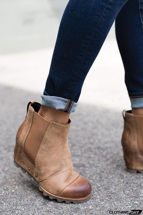 Vintage Wedge Non Shell Boots