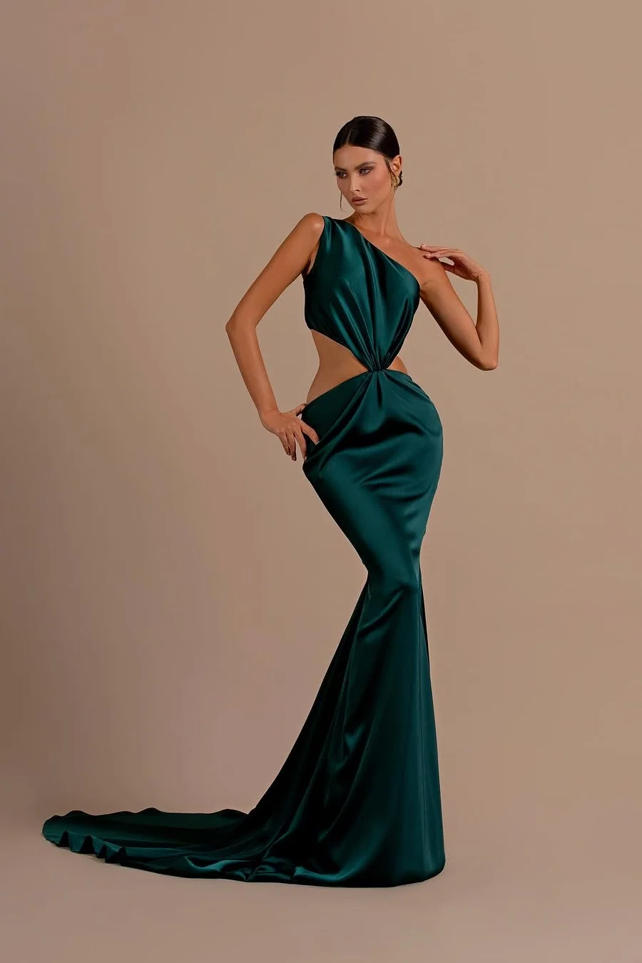 Daisda Sexy Sleeveless Asymmetric Mermaid Prom Dress