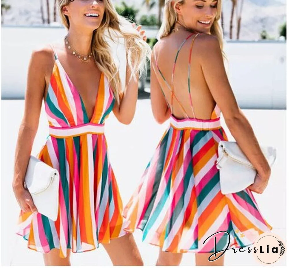 Women's Striped Mini Dress