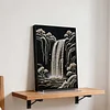 (30x40cm)DIY Pearl Painting Framed Waterfall Handmade Pearl Material Art Kit Living Room Decor