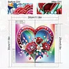 Herz-rote Blume speziell geformte 5D-DIY-Teilbohrer-Diamanten-Punkte, Edelstein-Kunst-Kits f&uuml;r Erwachsene, Anf&auml;nger, Wohnraumdekoration, Diamanten, Ge