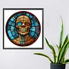 >SALE<5D DIY Full Round Drill Diamond Painting Halloween Stained Glass Home Decor