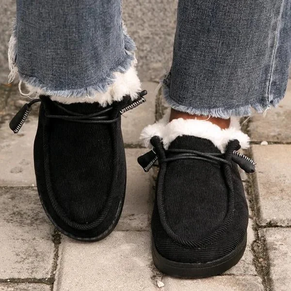Women Comfy Flat Heel Slip-On Boots