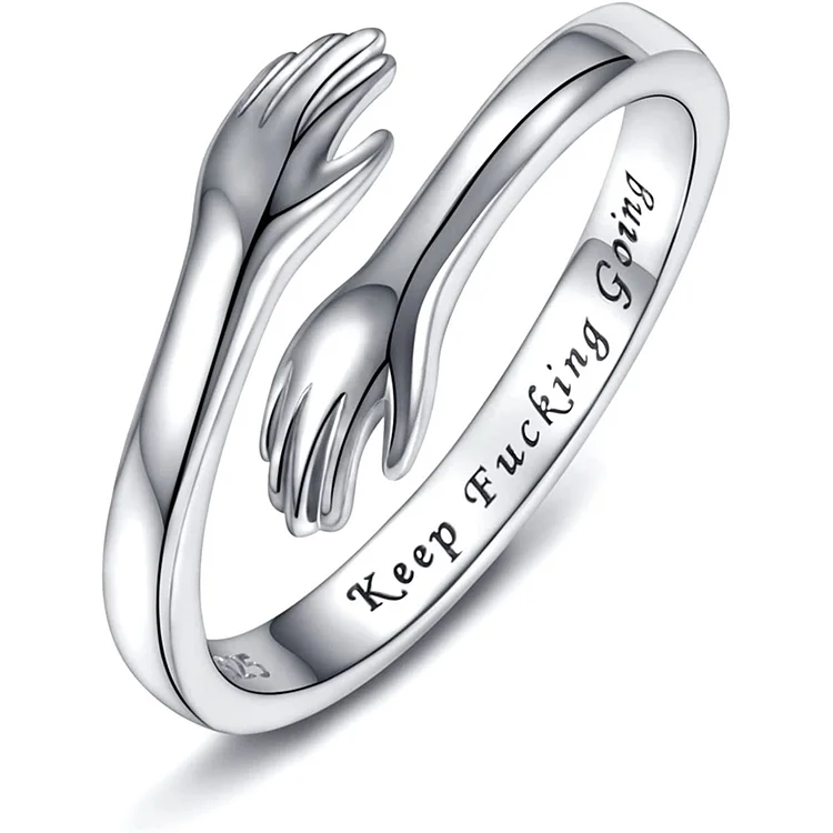 Mother’s Day Gift 2023 Couple Hug Ring Love Style Rings for Her or Him