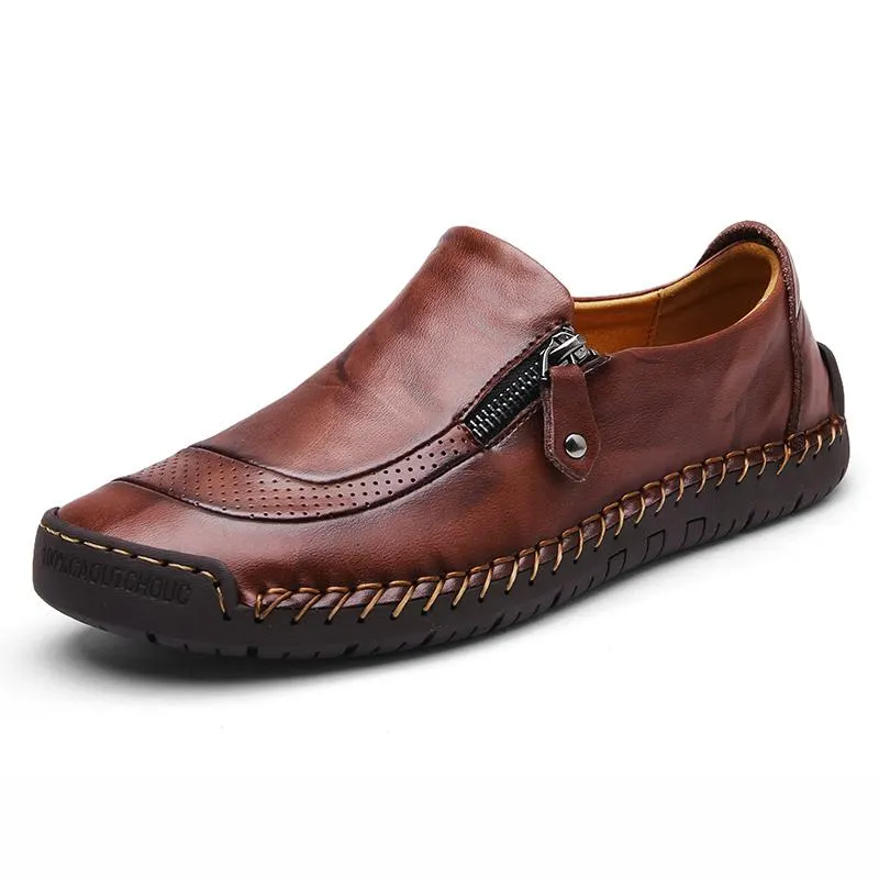 Classic Men Casual Shoes High Quality Leather Men Loafers Flat Spring Autumn Mans Moccasins Shoes Breathable Men's Flats Shoes