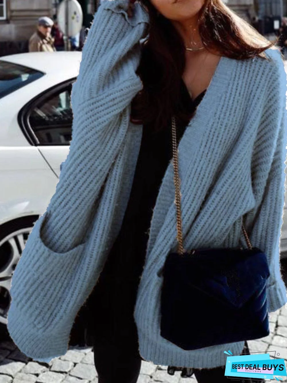 Gray Cocoon Casual Sweater