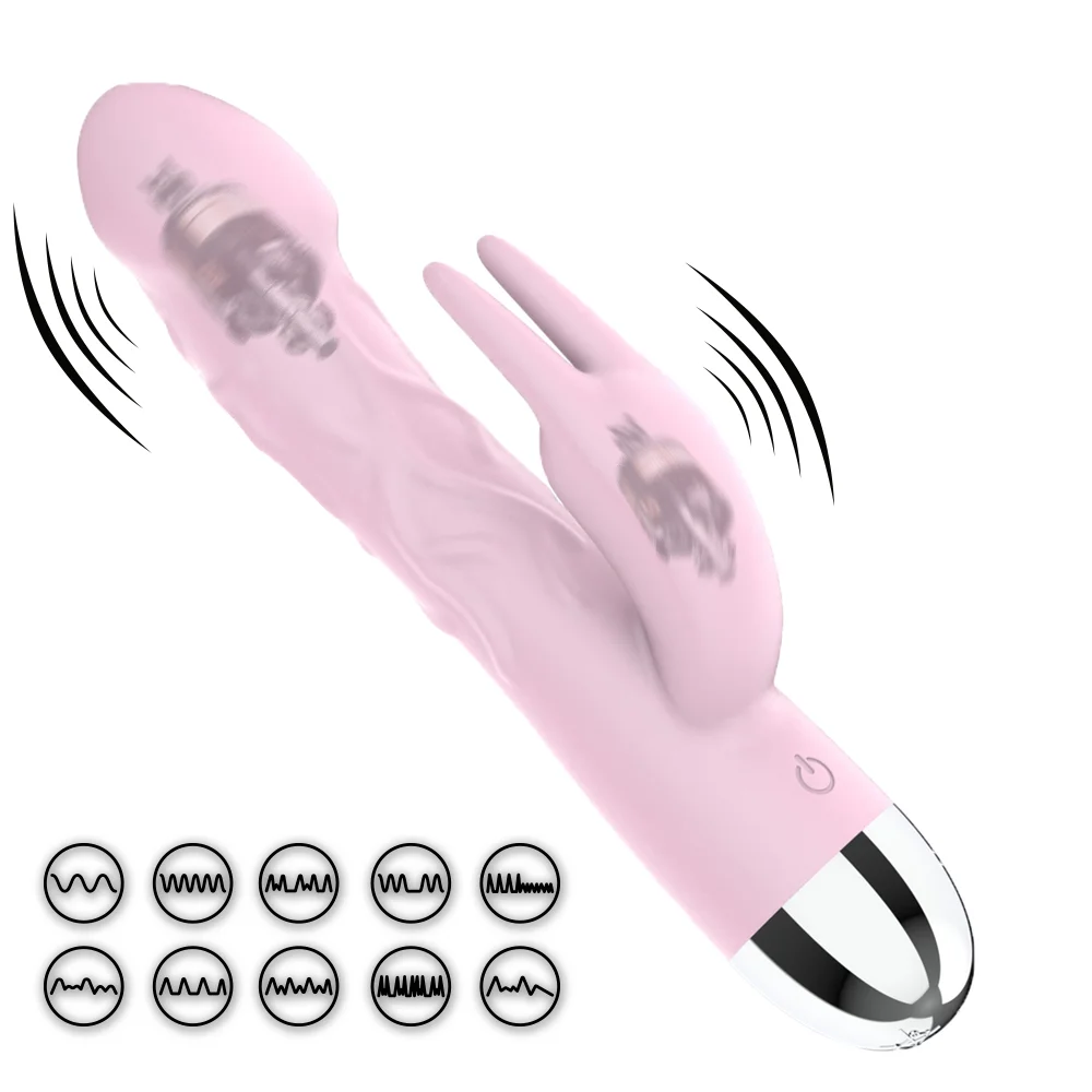 Versatile 10 Mode Vibrating Rabbit Dildo with Waterproof and Ergonomic Design