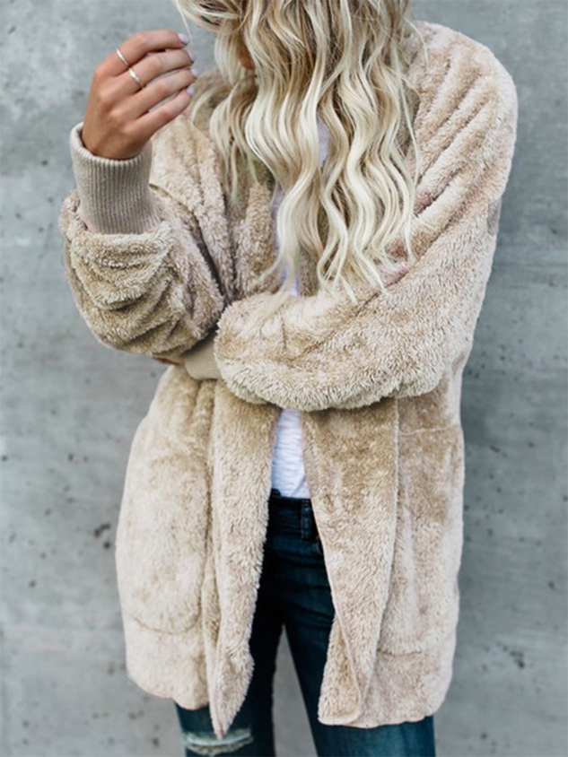 Plain Hooded Casual Jacket
