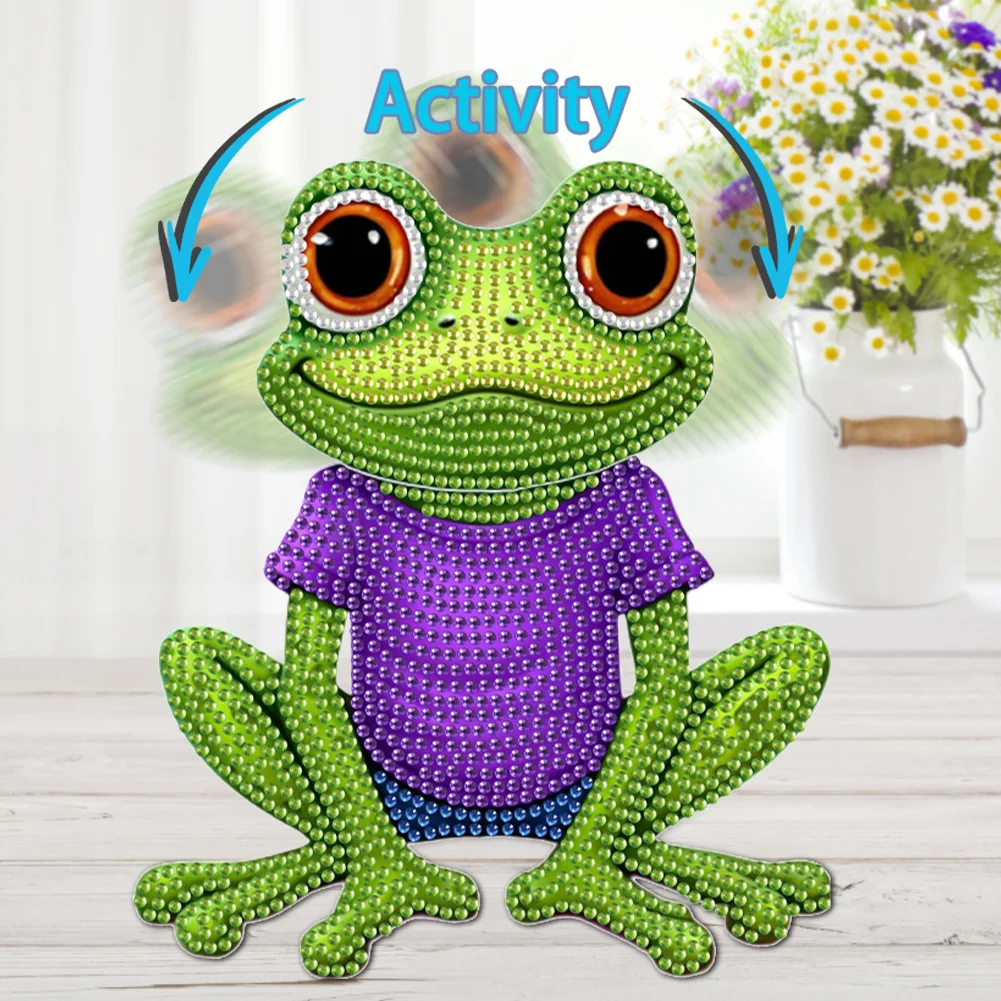 DIY Frog Acrylic Shaking Head Table Top Special Shaped Drill Diamond Painting Ornament Kits