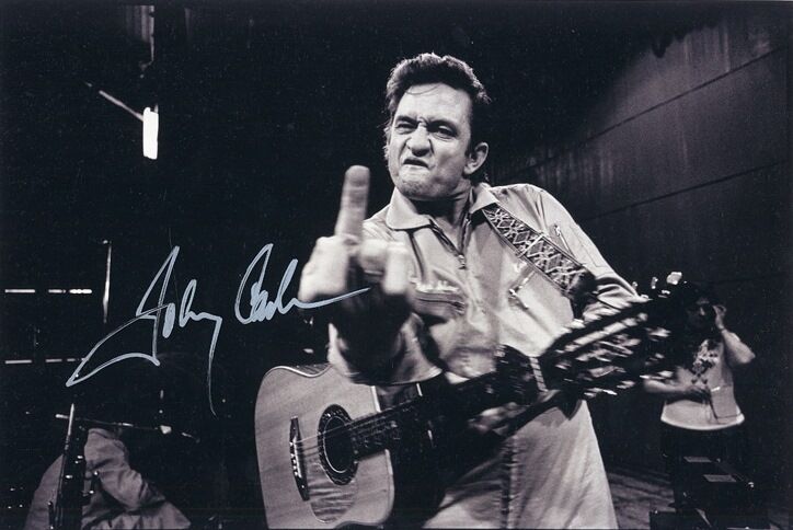 JOHNNY CASH Signed Photo Poster paintinggraph - Country Singer & Actor - San Quentin preprint