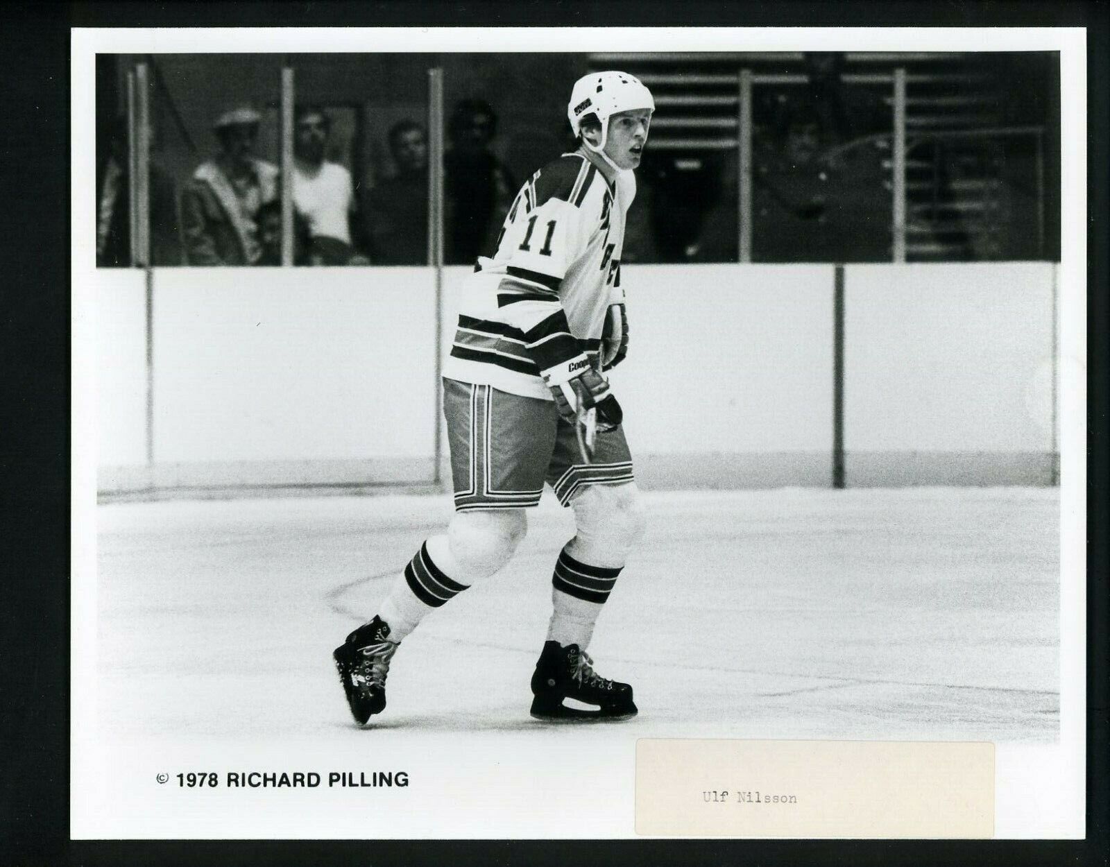 Ulf Nilsson in action 1978 Press Original Photo Poster painting New York Rangers