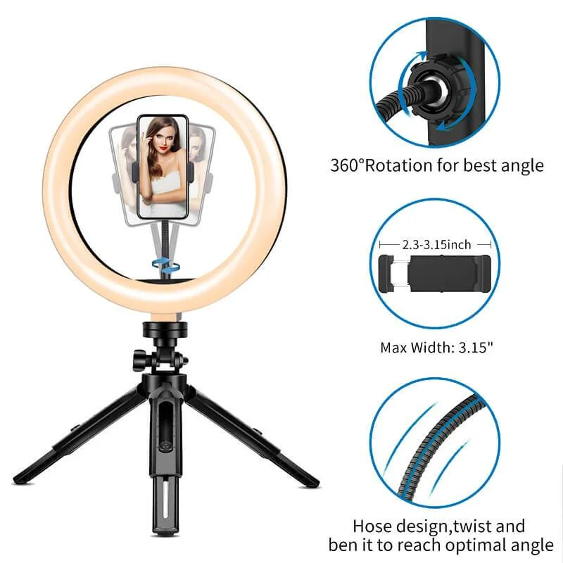 10“Professional LED Ring Light Kit