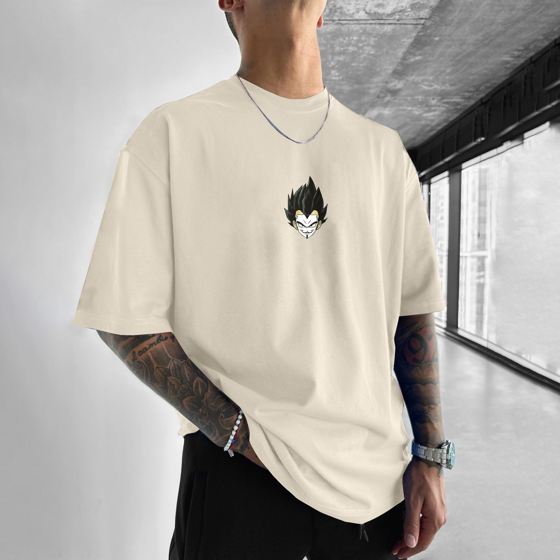 Unisex Oversized Retro Anime Print T-Shirt