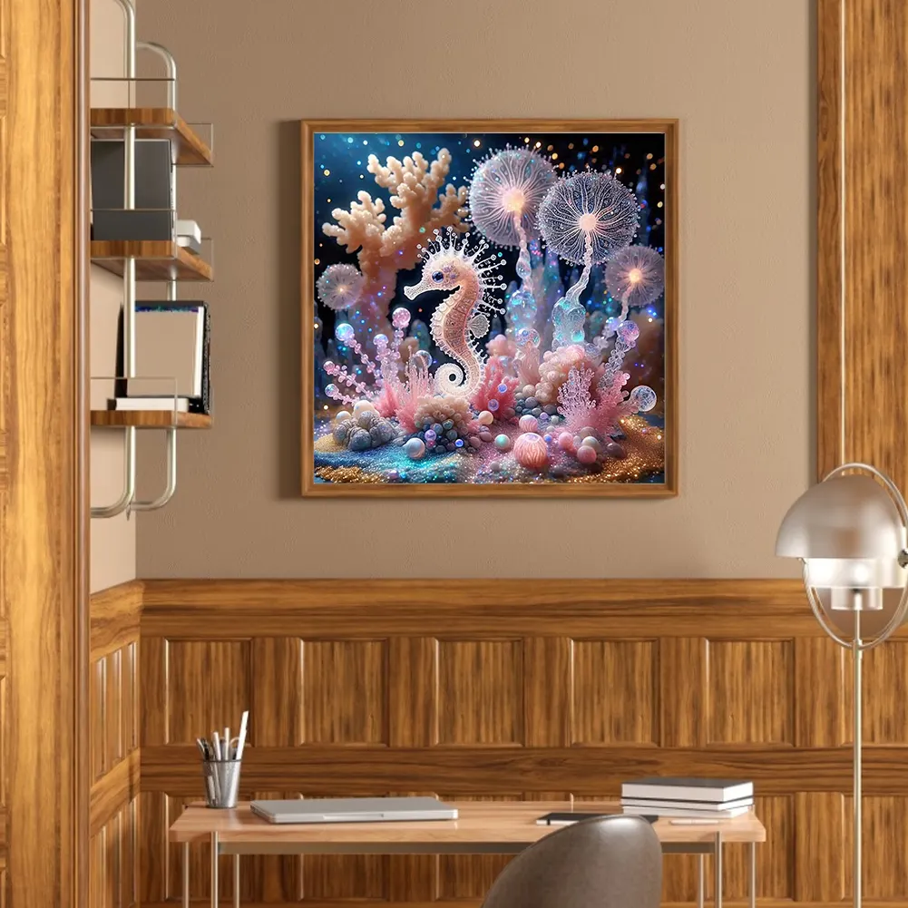 Diamond Painting - Full Round Drill - Seahorse Seaweed(Canvas|40*40cm)