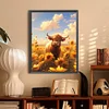 Cows In The Sunflower Field Round Diamond Diamond Painting 30*40cm