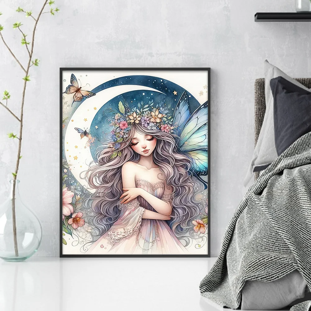 11CT Full Stamped Cross Stitch - Fairy(Canvas|40*50CM)