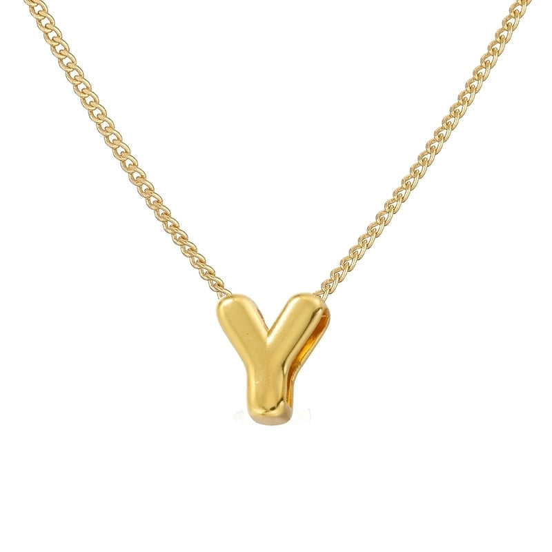 Copper 18K Gold Plated Letter Necklace