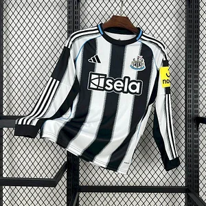 2025/2026 Long Sleeve Newcastle United Home Football Jersey  Shirt 1:1 Thai Quality